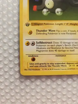 Pokemon TCG Magnemite First Edition Shadowless Base Set 53/102 Card - Image 5
