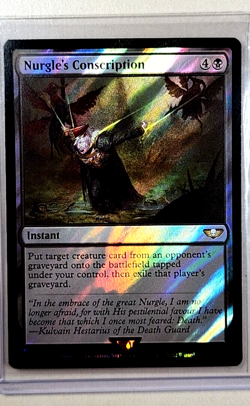 2022 MTG Magic the Gathering Warhammer 40k Surge Foil #44 Nurgle's Conscription - Image 1