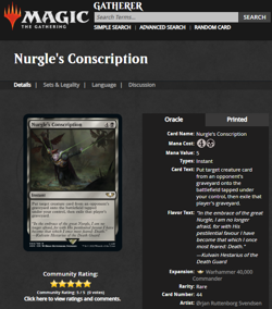 2022 MTG Magic the Gathering Warhammer 40k Surge Foil #44 Nurgle's Conscription - Image 3