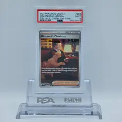 2023 Pokemon MEW EN Special Illustration Rare #204 Giovanni's Charisma PSA 9 - Image 1
