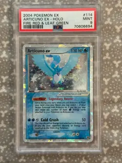 2004 POKEMON EX FIRE RED & LEAF GREEN 114 ARTICUNO EX-HOLO PSA 9 - Image 1