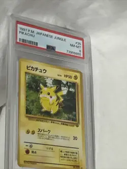 1997 Pokemon Japanese jungle Pikachu number 25 PSA 8 Centered Sharp Corners NICE - Image 2