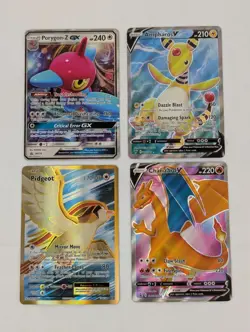 Pokemon TCG - Holo Card Lot - Porygon-Z GX, Ampharos V, Pidgeot EX, Charizard V - Image 1