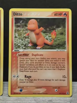 Ditto Charmander Squirtle Geodude 62 64 37/113 Delta Species Regular Pokemon NM - Image 3