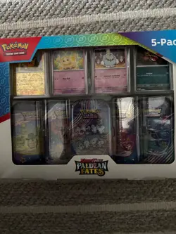 Sealed Pokemon Scarlet & Violet Paldean Fates 5 Mini Tins - Image 1