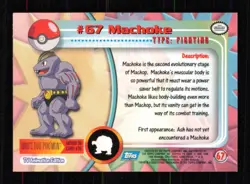 Machoke - Pokemon - #67 - Topps - TV Animation Edition - Light Play Blue Logo - Image 2