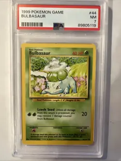 1999 Pokemon Game Base Set 44 Bulbasaur PSA 7 - Image 1