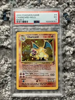 Base Set 2 Charizard Holo Big Galaxy Swirl 4/130 Pokemon Card - Image 1