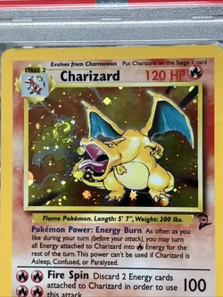 Base Set 2 Charizard Holo Big Galaxy Swirl 4/130 Pokemon Card - Image 4