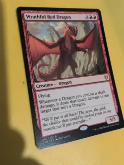 Wrathful Red Dragon. CLB Dragon Rare Magic the Gathering Card. - Image 4