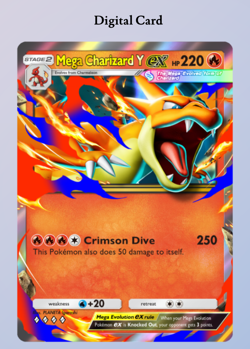 (Digital Card) Mega Charizard Y EX, Pokemon TCG Pocket, English - Image 1