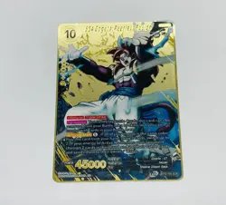SS4 Gogeta Peerless Fusion Dragon Ball Z Metal Gold Etched Art Trading Card Tc1 - Image 1