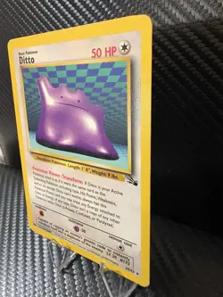 Ditto 18/62 Fossil Set Non-Holo Rare WOTC Pokemon Card LP 1999 - Image 3