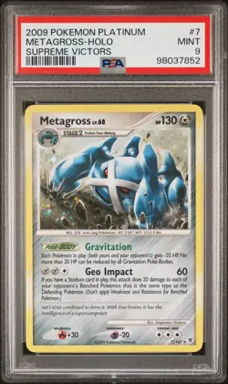 2009 POKEMON PLATINUM SUPREME VICTORS #7 METAGROSS-HOLO PSA 9 - Image 1