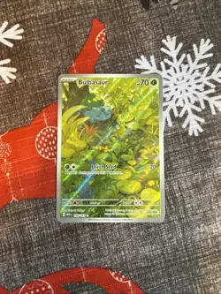 Pokemon Bulbasaur Illustration Card 166/165 Scarlet & Violet 151 Series - Image 1