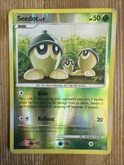 Pokemon Diamond Pearl Base Set - Seedot 97/130 Reverse Holo - DMG - Image 1