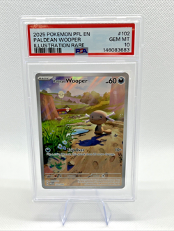 Paldean Wooper 102/094 IR 2025 Pokemon Phantasmal Flames PSA 10 Gem Mint - Image 1