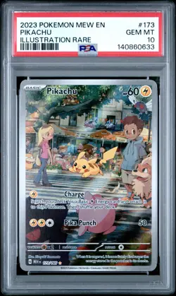 2023 POKEMON 151 PIKACHU ILLUSTRATION RARE ENGLISH 173/165 PSA 10 GEM MINT - Image 1