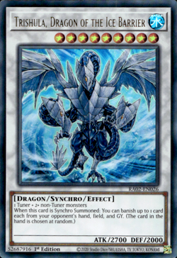 YuGiOh Trishula, Dragon of the Ice Barrier RA02-EN026 Ultra Rare 1st Edition - Image 1