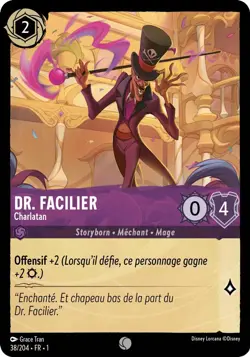 38/204 FOIL ⭐ Dr. Facilier, Charlatan | carte Disney Lorcana FR (2023) - Image 1