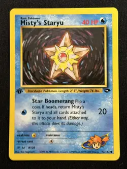Misty's Staryu 1st Edition Gym Challenge 092/132 LP-NM Pokemon Card - Image 1