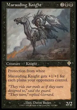 Marauding Knight ~ Damaged Invasion MTG Magic UltimateMTG Black Card - Image 1