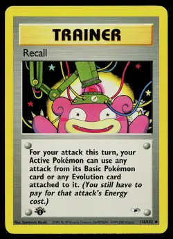 Pokemon Card - Recall Gym Heroes 116/132 Uncommon 1st Edition - Image 1