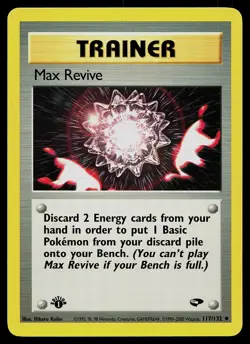 Pokemon Card - Max Revive Gym Challenge 117/132 Uncommon 1st Edition - Image 1