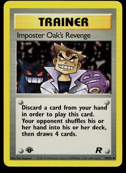 Pokemon Card - Imposter Oak's Revenge Team Rocket 76/82 Uncommon 1st Edition - Image 1
