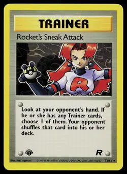 Pokemon Card - Rocket's Sneak Attack Team Rocket 72/82 Rare 1st Edition - Image 1