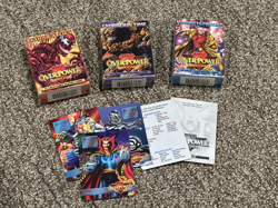 Huge Lot Marvel Overpower CCG Card Game Lot and Sealed Starter Decks x3 - Image 1