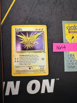 Pokemon Card Zapdos Fossil Unlimited WOTC Vintage Holo Rare 15/62 313 💎NM+💎 - Image 1