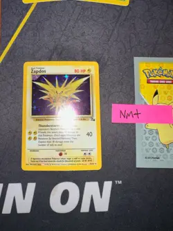 Pokemon Card Zapdos Fossil Unlimited WOTC Vintage Holo Rare 15/62 313 💎NM+💎 - Image 2
