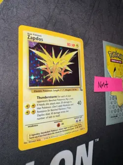 Pokemon Card Zapdos Fossil Unlimited WOTC Vintage Holo Rare 15/62 313 💎NM+💎 - Image 3
