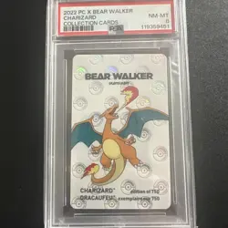 2022 POKEMON CENTER X BEAR WALKER COLLECTION CARDS CHARIZARD PSA 8 - Image 1