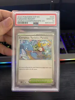Pokemon TCG Paradise Resort Spanish World Championships 2023 PSA 10 045 - Image 1