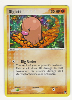 Pokemon Card - Diglett FireRed & LeafGreen 61/112 Reverse Holo (LP) 2004 - Image 1