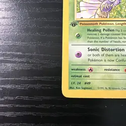 Sabrina’s Venomoth 1st Edition 34/132 Rare Gym Heroes WOTC Vintage Pokemon - Image 2