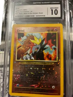 Entei Black Star Promo Reverse Holo 34 CGC 10 Gem Mint Pokemon - Image 5