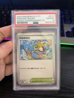 Paradise Resort 2023 World Championships Chinese Promo Pokemon PSA 10 - Image 1