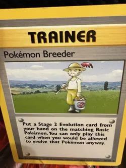 1999 Pokemon Base Set Pokemon Breeder 76/102 WOTC Trainer LP - Image 2