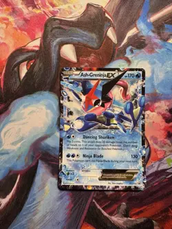 2016 Pokemon XY Black Star Promo Ash-Greninja EX Holo XY133 - LP - Image 1