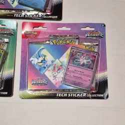 Pokemon Prismatic Evolutions tech sticker collection set of 3 Eevee Eevolutions - Image 3