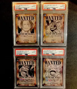 ONE Piece PSA 10 SEQ Sequential Number Set Wanted Buggy Shanks Teach Luffy Roger - Image 1