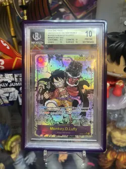 2024 One Piece Emperors in New World #OP09-119 Monkey D. Luffy Manga BGS 10 - Image 1