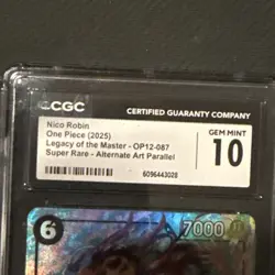 Nico Robin OP12-087 SR Legacy of the Master One Piece Alt Art English CGC 10 - Image 2