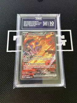 Pokemon TCG Team Rockets Moltres EX Card 229/182 DRI Stamp - TAG 10 - Image 1