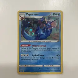 Pokemon Card Vaporeon Sword & Shield Promo Card SWSH072 Holo NM - Image 1