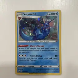 Pokemon Card Vaporeon Sword & Shield Promo Card SWSH072 Holo NM - Image 2