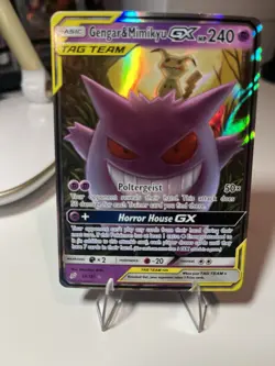 Pokemon TCG Gengar & Mimikyu GX Team Up Holo Ultra Rare Card 53/181 - Image 1